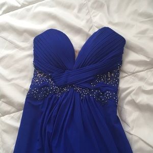 Long Blue Prom Dress
